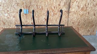 Perchero vintage 4 ganchos - Madera oscura