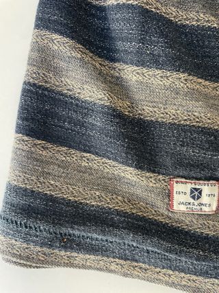 Camiseta Jack&Jones Premium rayas azul beige