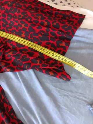 Falda midi Zara - leopardo rojo