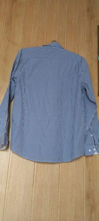 Camisa cuadros azul y blanco