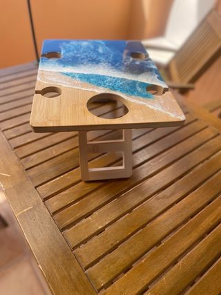 Mesa Plegable de Playa - Bambú