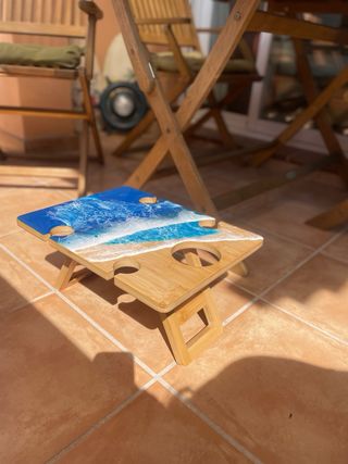 Mesa Plegable de Playa - Bambú