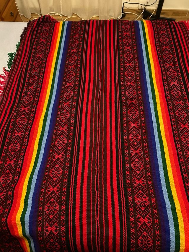 Poncho tejido multicolor