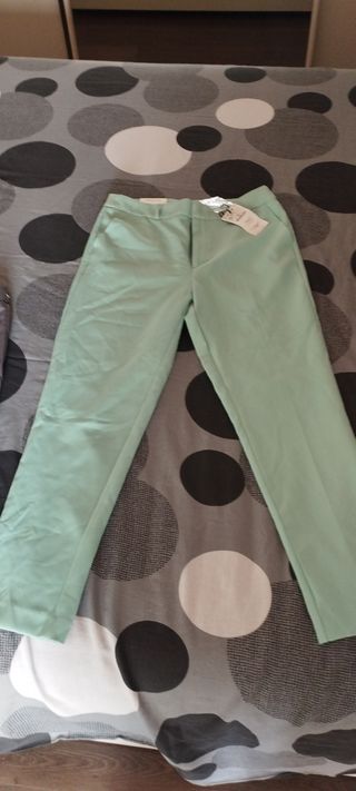 Pantalones Mango verdes - M