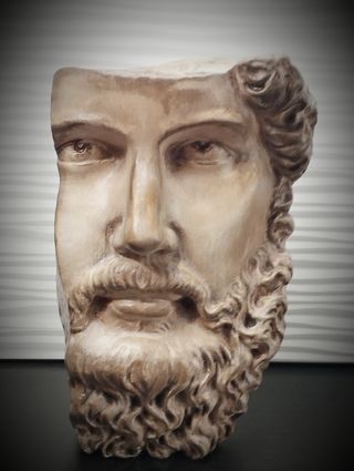 Statua Zeus & Colonna Greca Design Home