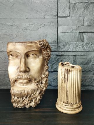 Statua Zeus & Colonna Greca Design Home