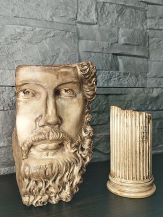 Statua Zeus & Colonna Greca Design Home
