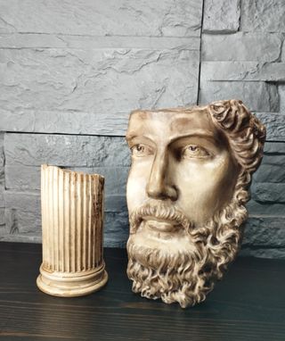 Statua Zeus & Colonna Greca Design Home