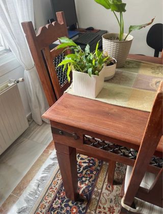 Mesa comedor madera maciza 6 sillas
