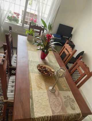 Mesa comedor madera maciza 6 sillas