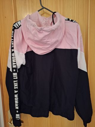 Chaqueta deportiva mujer XS - Negra y Rosa