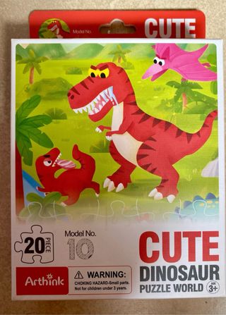 3 Puzzles de dinosaurios 20 piezas