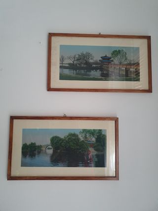 2 Quadri paesaggio orientale