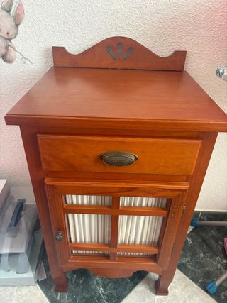 Mesita de noche madera - marrón