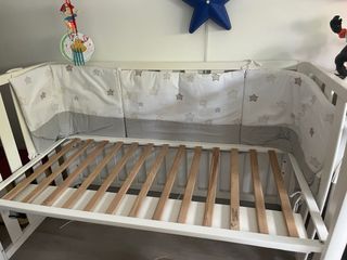 Cuna colecho Doco Sleeping - blanca y colchon