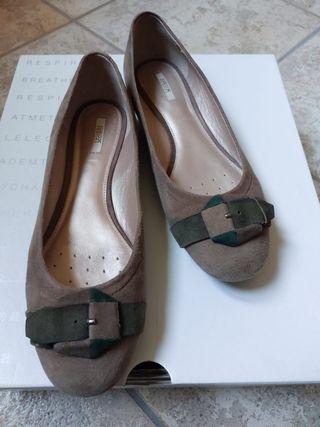 Ballerine Geox marrone-verde