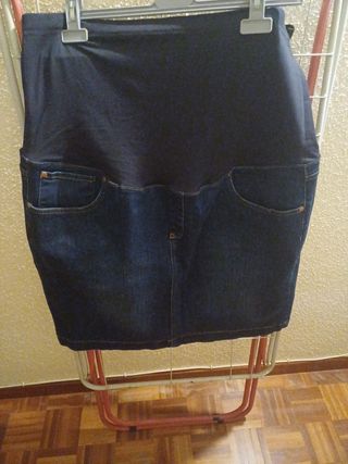 Falda premamá vaquera