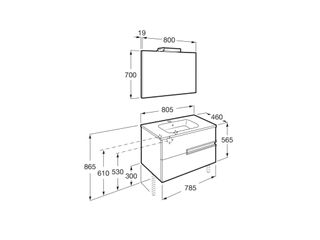 Conjunto Mueble de baño Roca VICTORIA-N 80x46