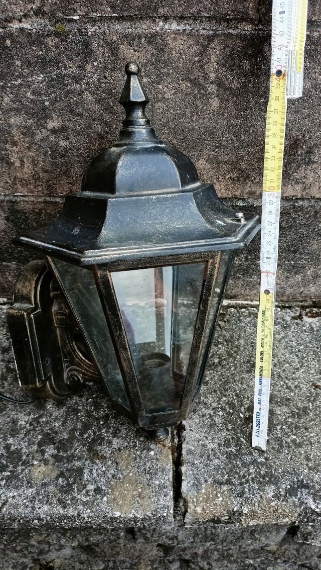 Lampada da esterno metallo vetro