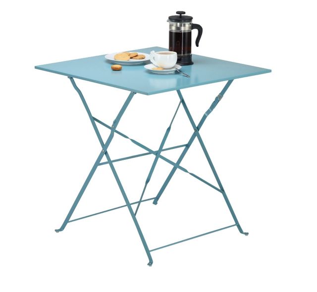 Mesa plegable jardín blanca 70x71x70cm