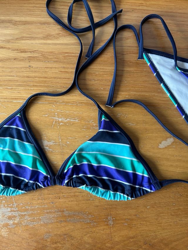 Bikini rayas azul multicolor