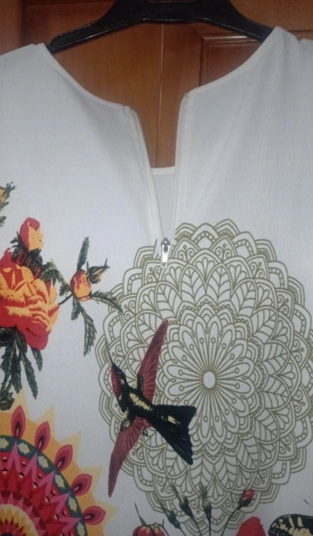 Alegre vestido verano floral XL