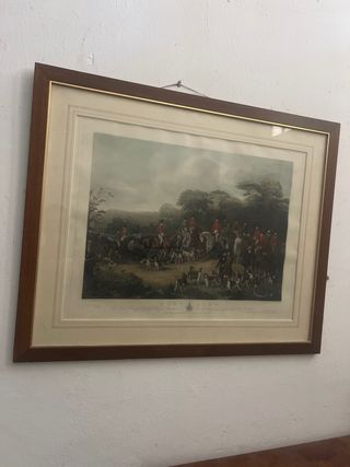 Grabado caza: Cuadro vintage