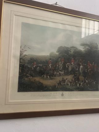 Grabado caza: Cuadro vintage