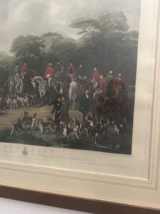 Grabado caza: Cuadro vintage