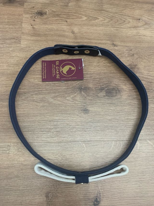 Cinturón El Ganso - Azul y Beige