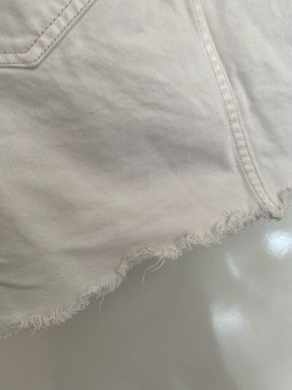 Falda vaquera Mango blanca