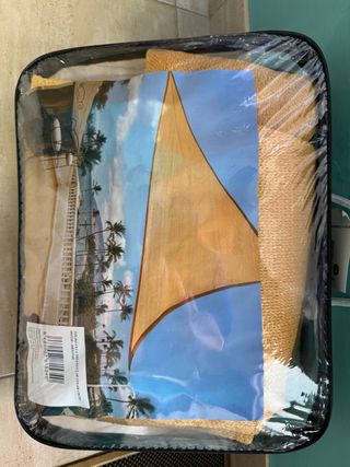 Toldo vela triangular beige