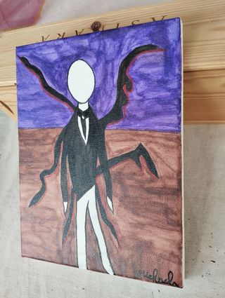 Dipinto acrilico Slender Man