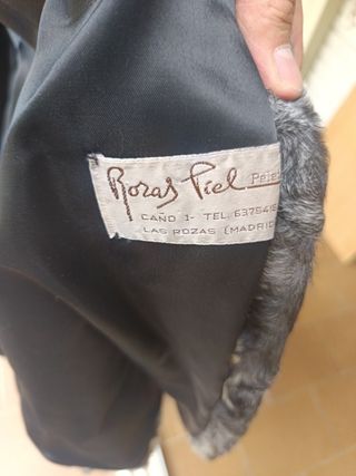 Chaquetón astracán negro-gris