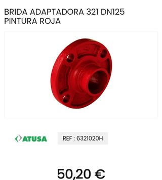 Brida Adaptadora 321 DN125 Roja