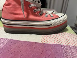 Converse plataforma rosa