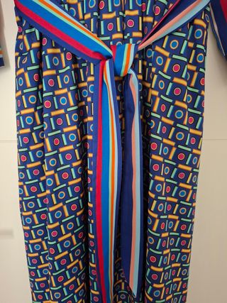 Vestido largo multicolor rayas