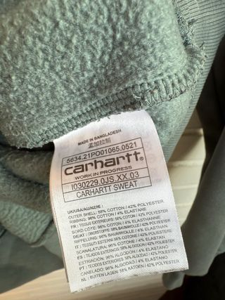 Sudadera verde CARHARTT talla M 