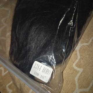 Peluca negra pelo natural