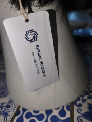 Peluca negra pelo natural