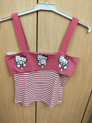 Top Hello Kitty algodon rosa
