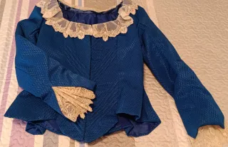 Traje Fallera Azul y Oro