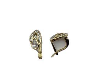 pendientes oro 18k con piedra con circonita