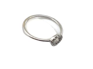 anillo oro 18k con piedra con circonita