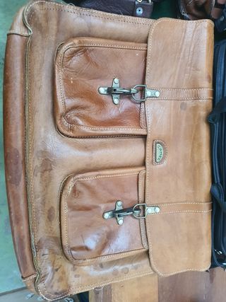  coleccion de Maletines y bolsos piel vintage