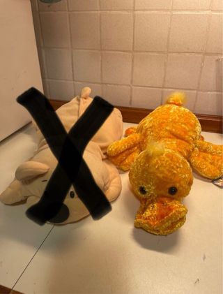 Peluche papera gialla per bimbi piccoli