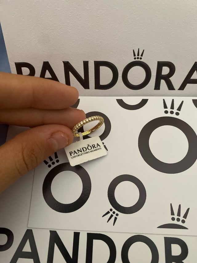 Anillo Pandora oro circonitas