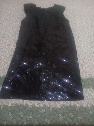 Vestido fiesta negro lentejuelas