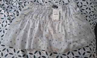 Falda Zara XL - Azul - Nueva con etiqueta