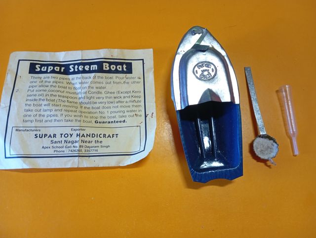 Barco Vapor Supar Toy: Juguete Vintage